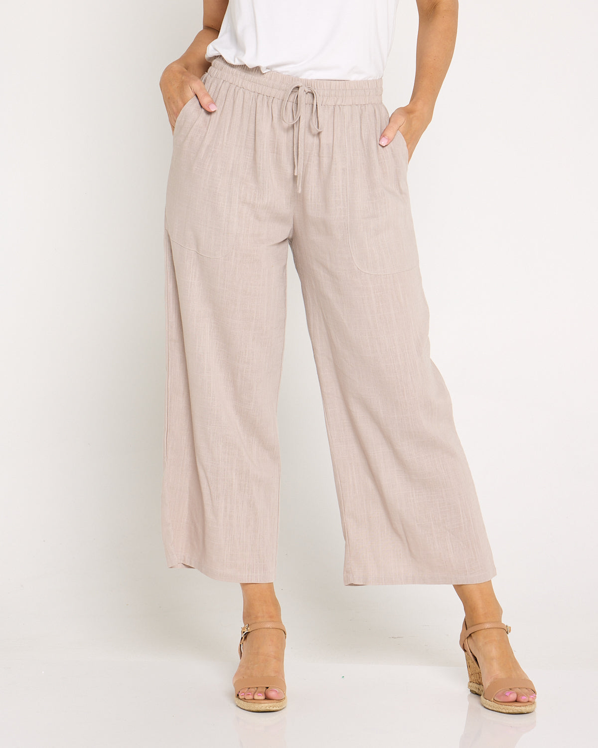 Aiko Linen Pants - Taupe