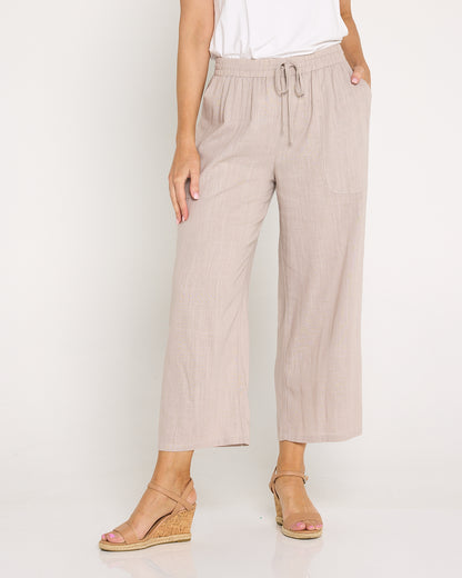 Aiko Linen Pants - Taupe