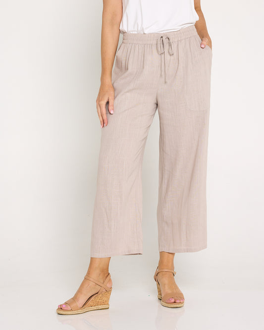 Aiko Linen Pants - Taupe