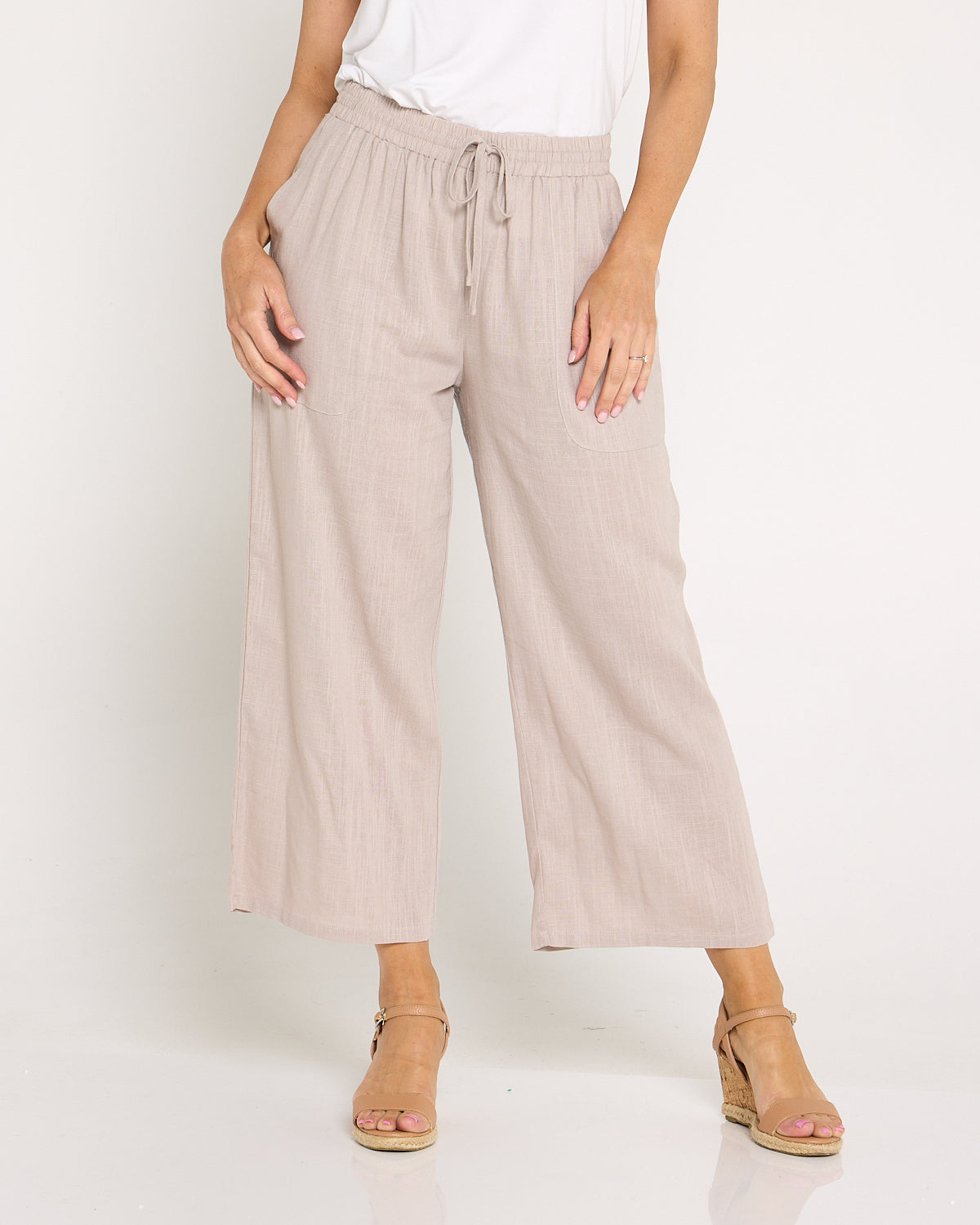Aiko Linen Pants - Taupe