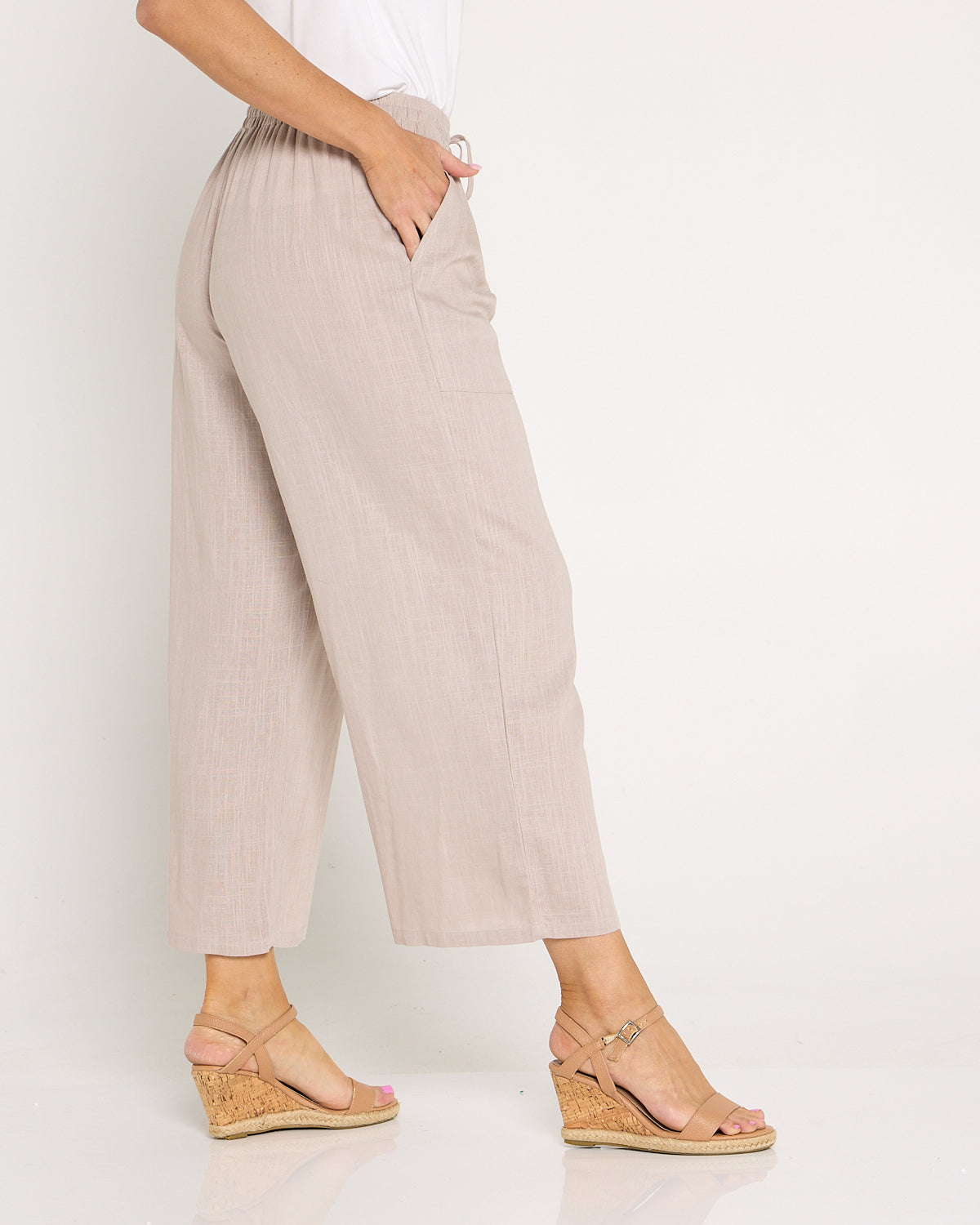 Aiko Linen Pants - Taupe