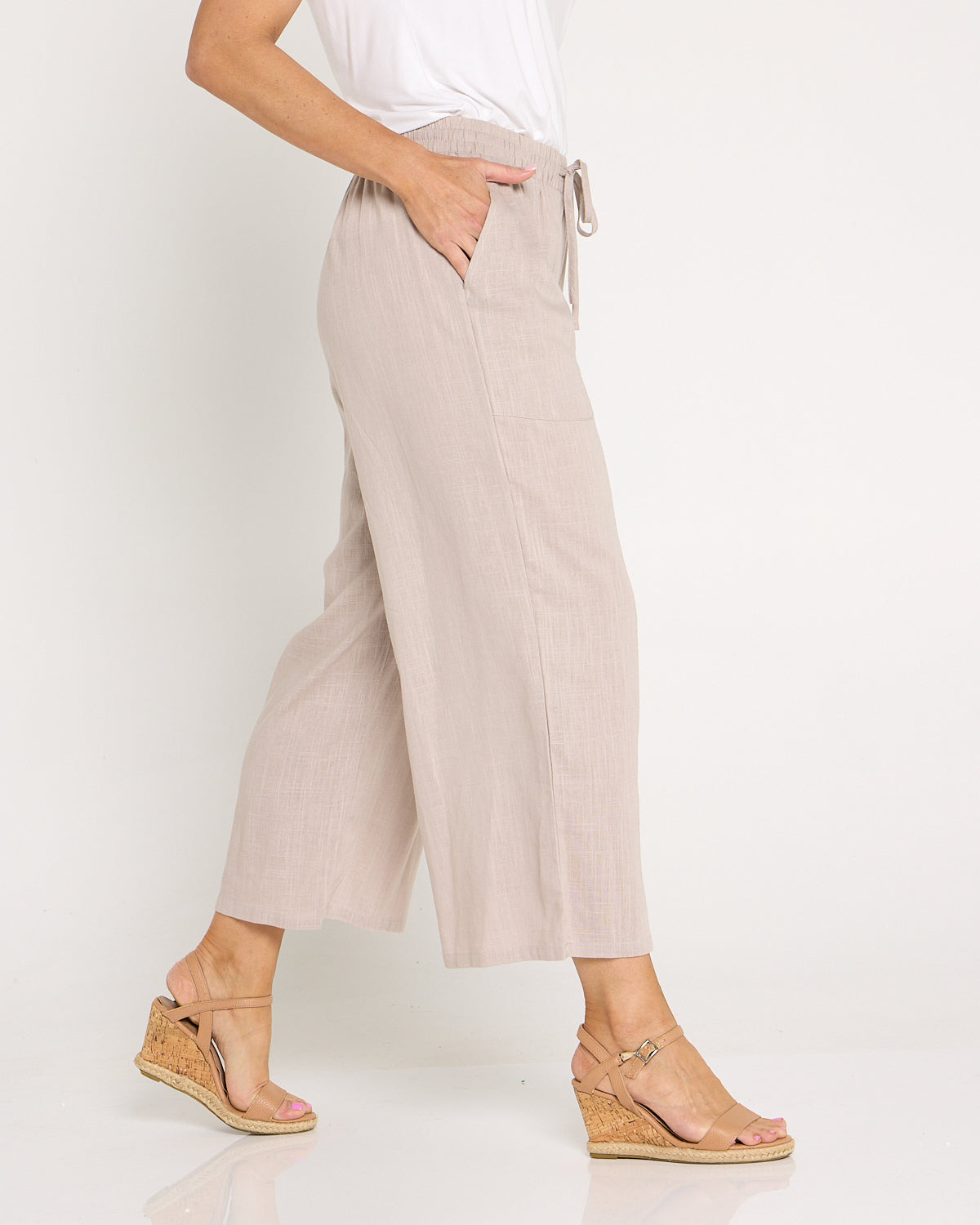 Aiko Linen Pants - Taupe