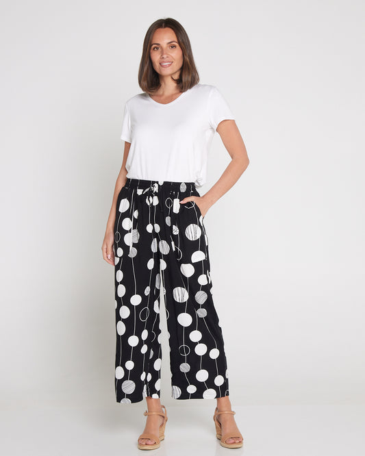 Aiko Lightweight Pants - Black Dot Dash