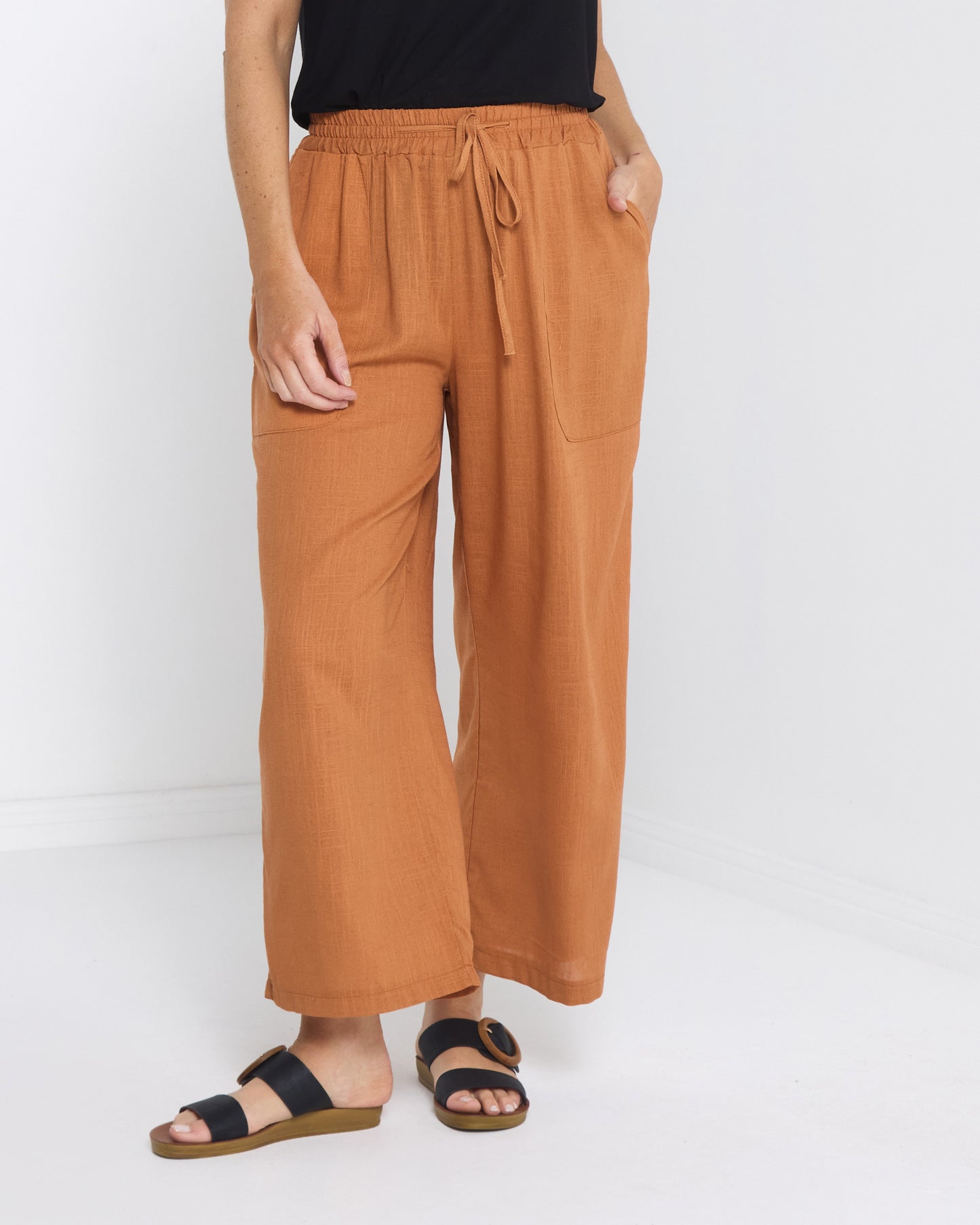 Aiko Linen Pants- Tan