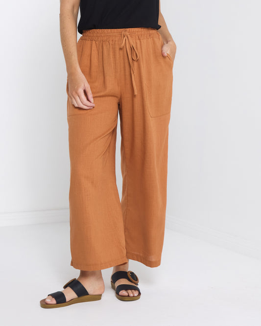 Aiko Linen Pants- Tan