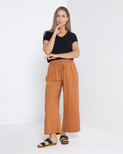 Aiko Linen Pants- Tan