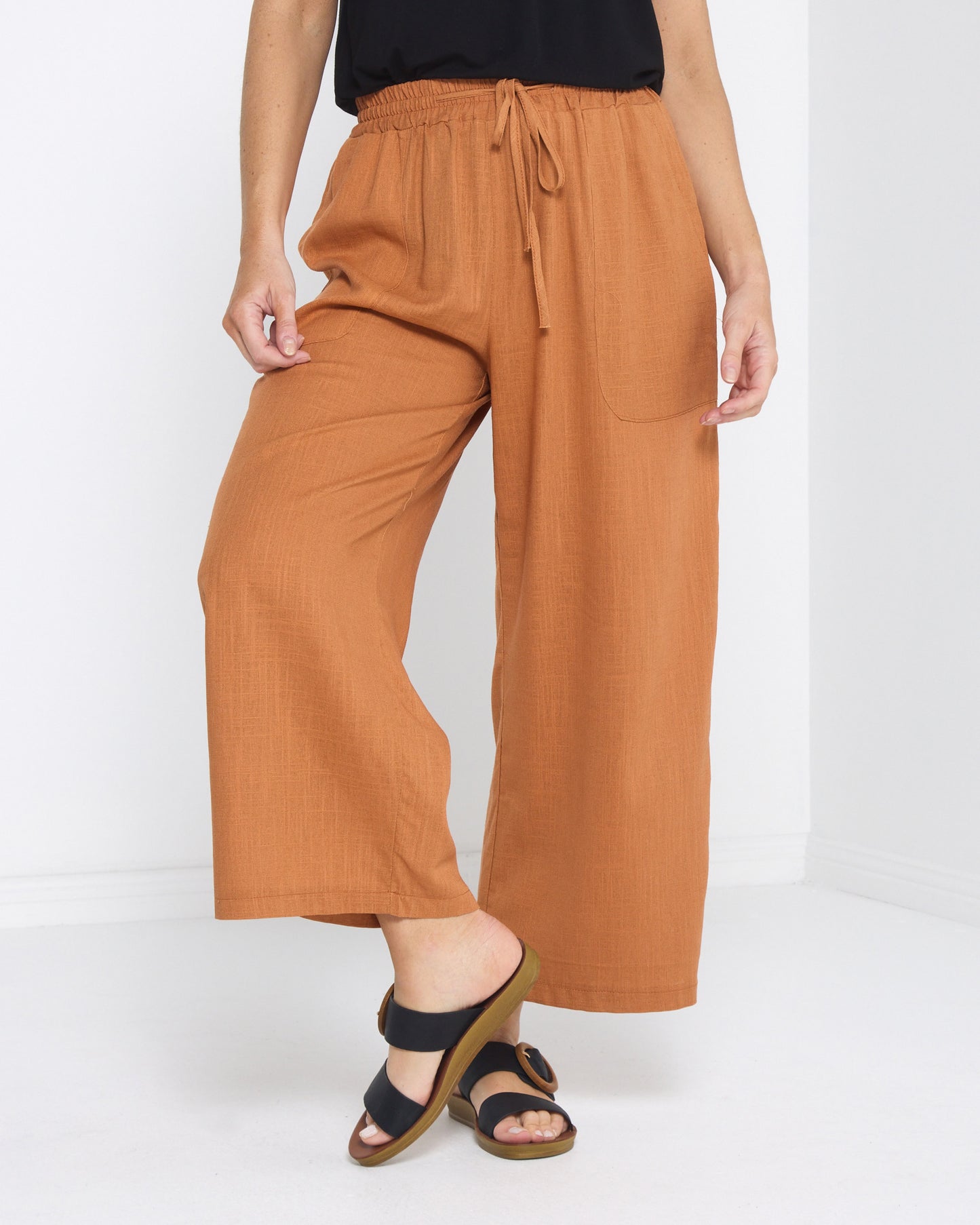 Aiko Linen Pants- Tan