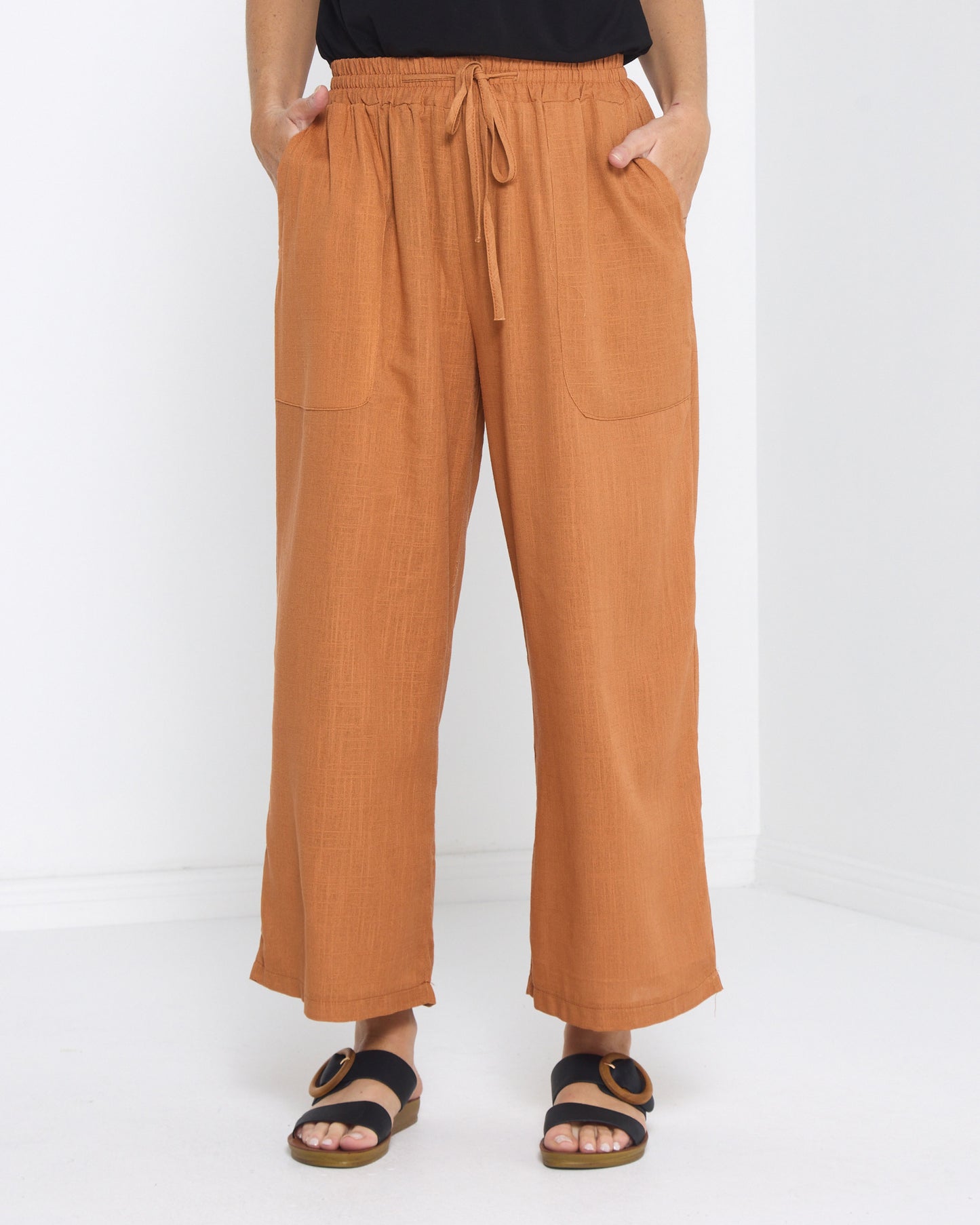 Aiko Linen Pants- Tan