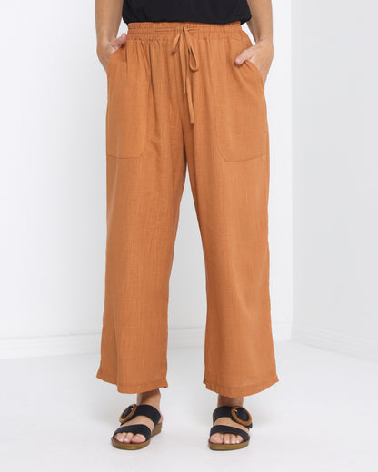 Aiko Linen Pants- Tan