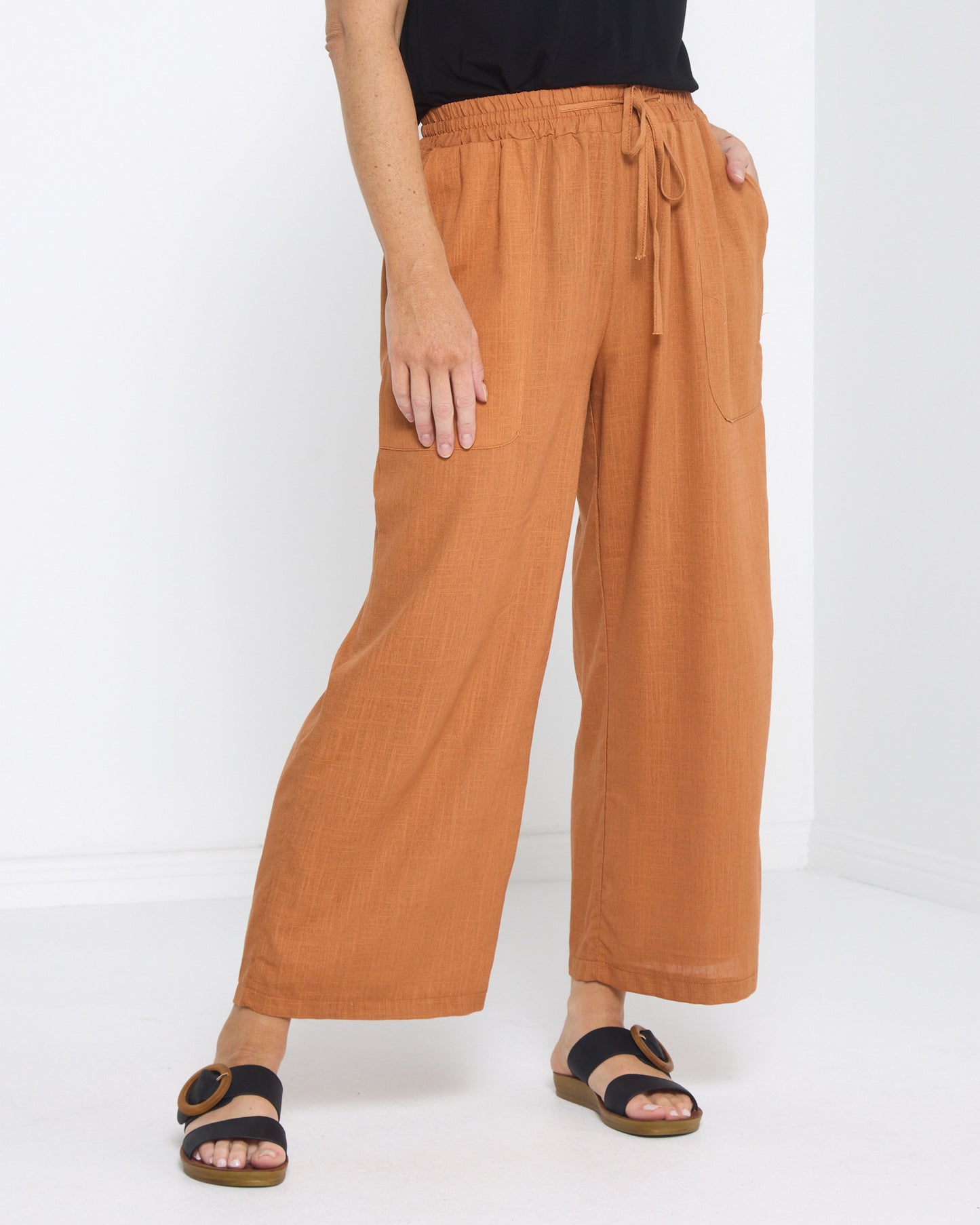 Aiko Linen Pants- Tan