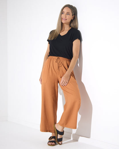 Aiko Linen Pants- Tan