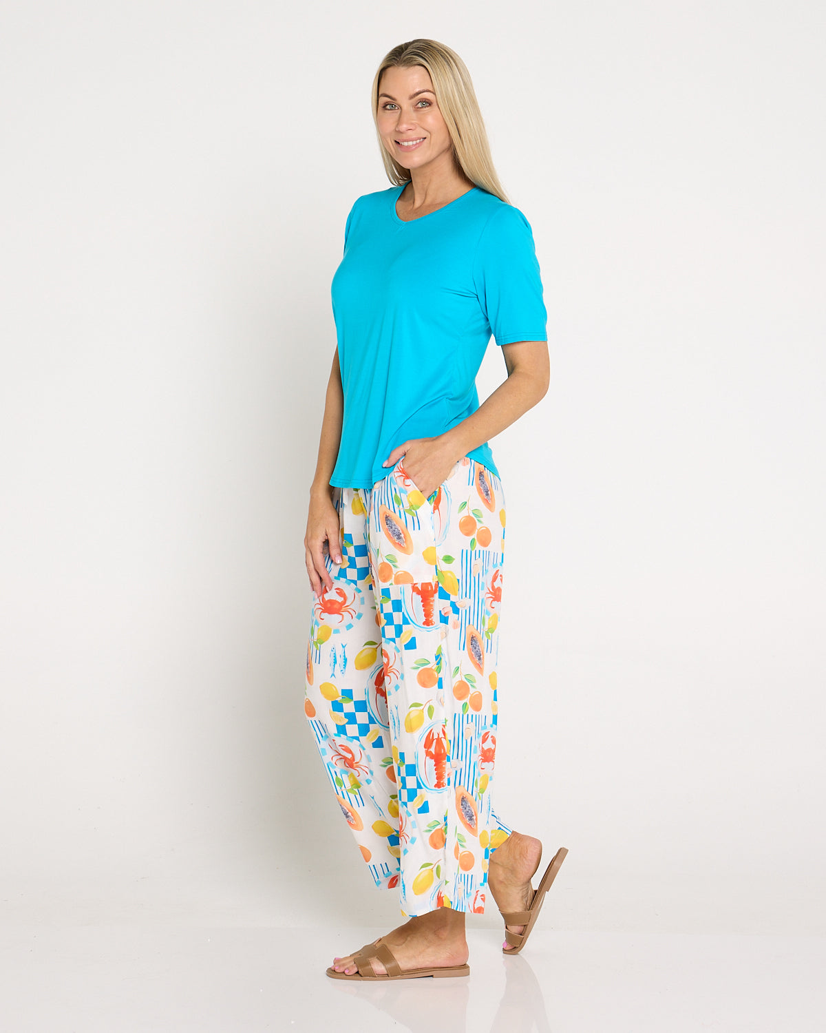 Aiko Lightweight Pants - Papaya Picnic