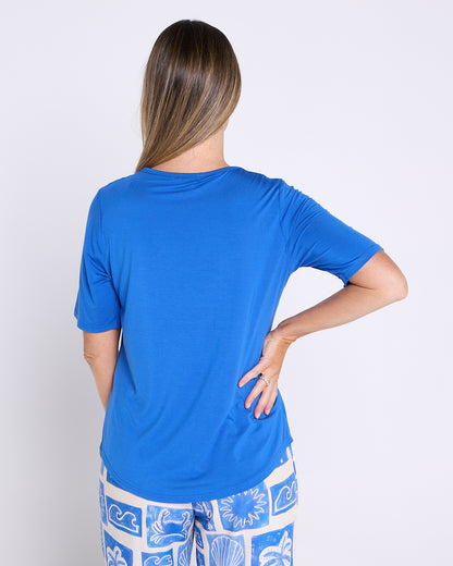 Belinda Modal Tee - Cobalt Blue