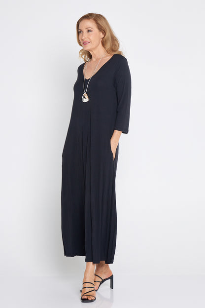 Demi Bamboo Maxi Dress - Black