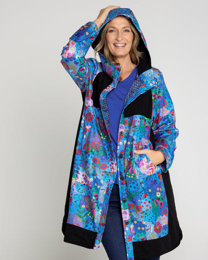 Bicheno Corduroy Coat - Oceanic Blossom