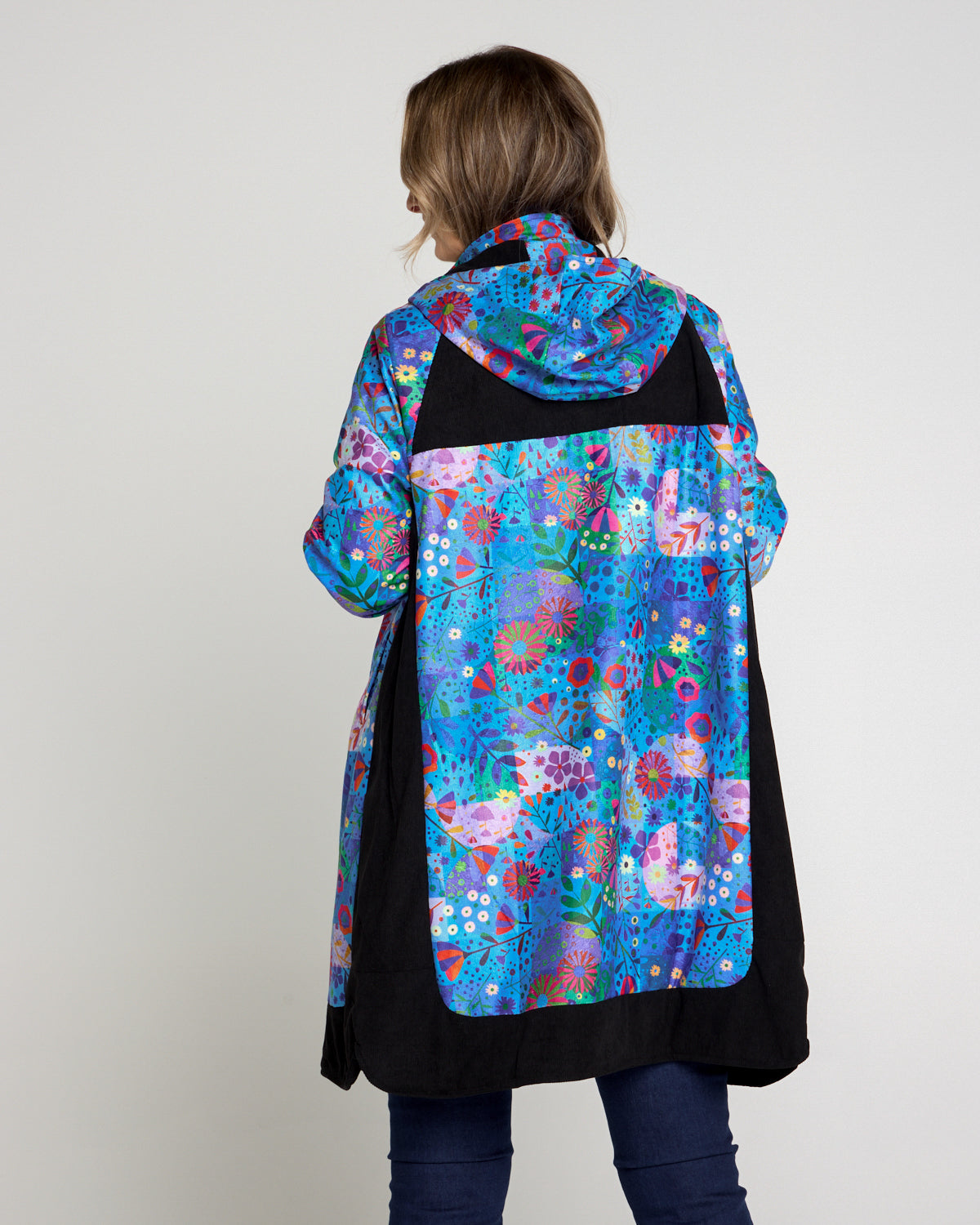Bicheno Corduroy Coat - Oceanic Blossom