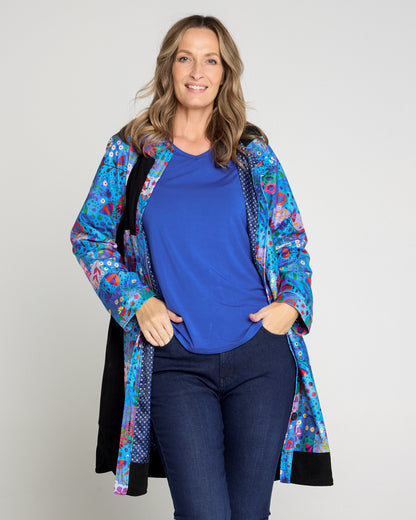 Bicheno Corduroy Coat - Oceanic Blossom