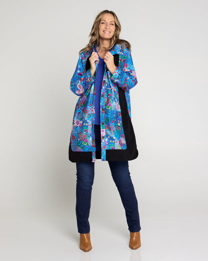 Bicheno Corduroy Coat - Oceanic Blossom