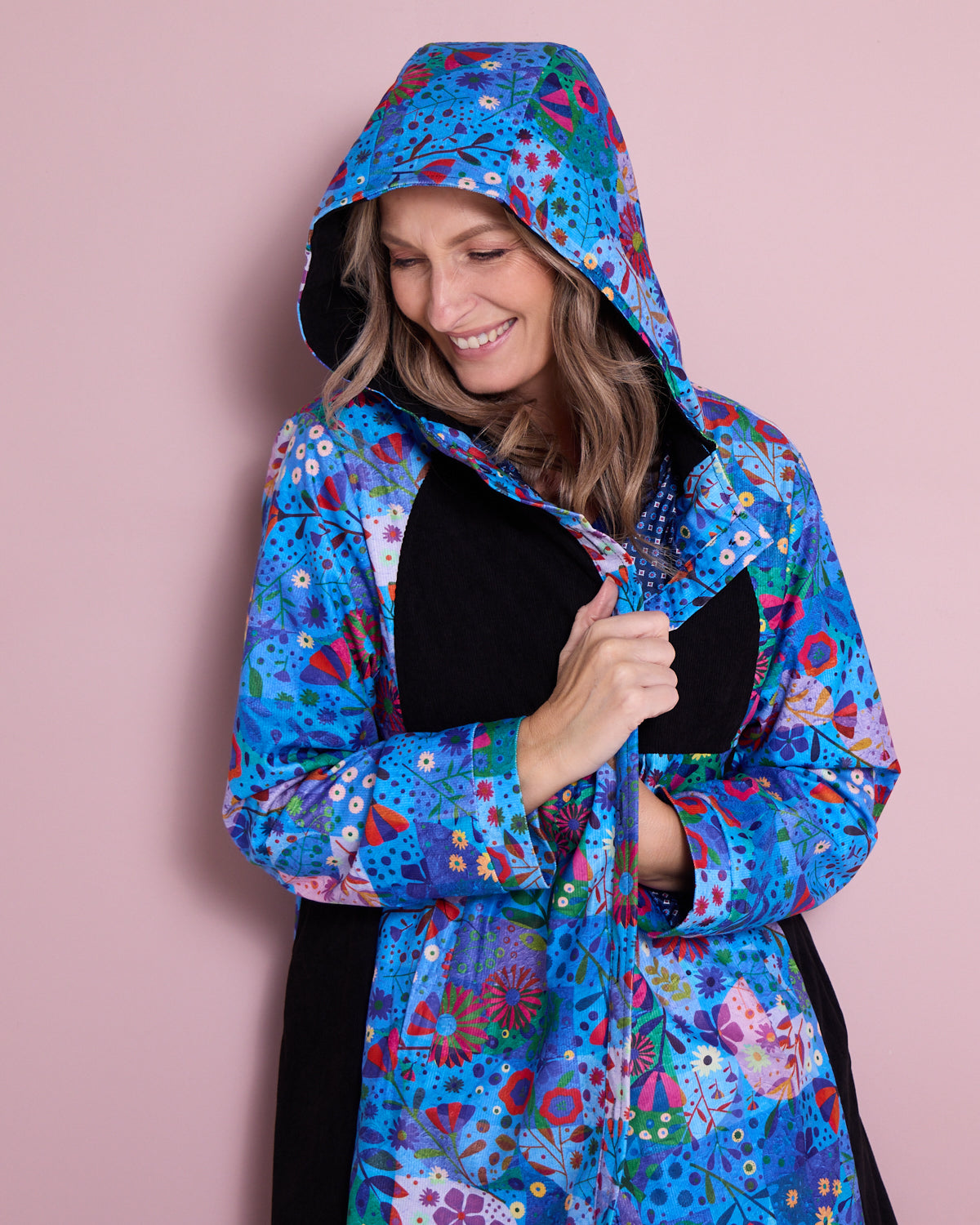 Bicheno Corduroy Coat - Oceanic Blossom