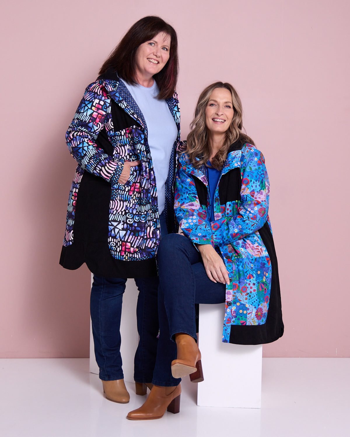 Bicheno Corduroy Coat - Oceanic Blossom