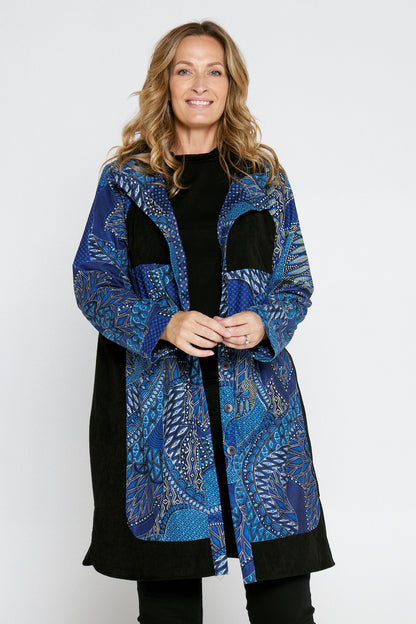 Bicheno Corduroy Coat - Lapis Lazuli