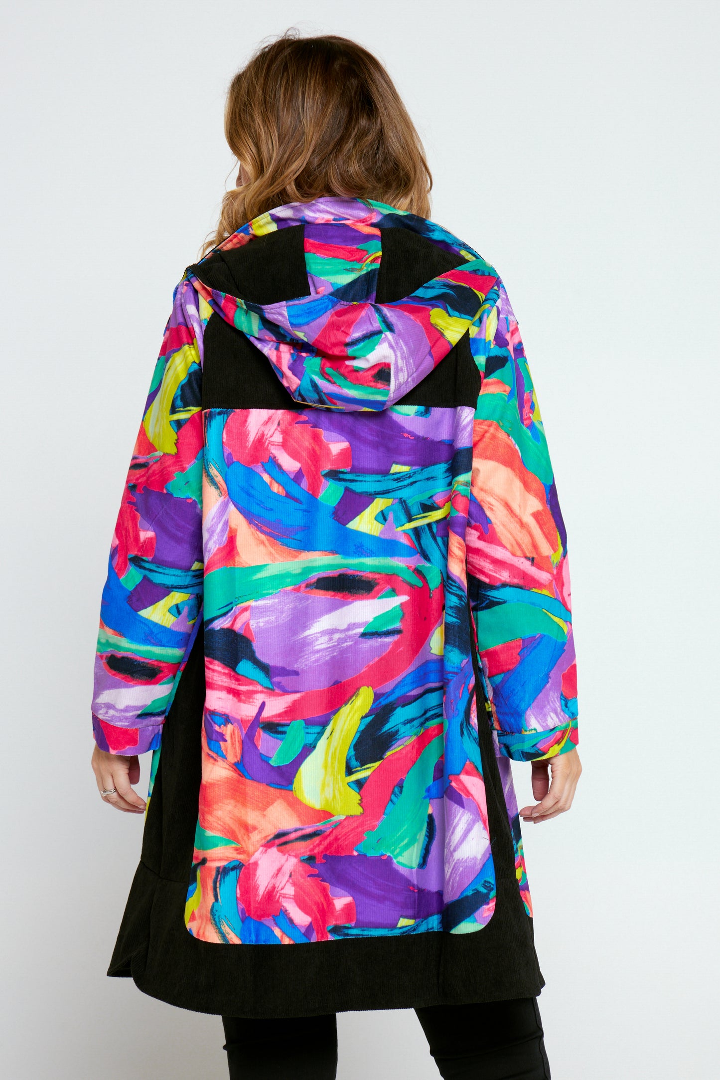 Bicheno Corduroy Coat - Rainbow Swirl