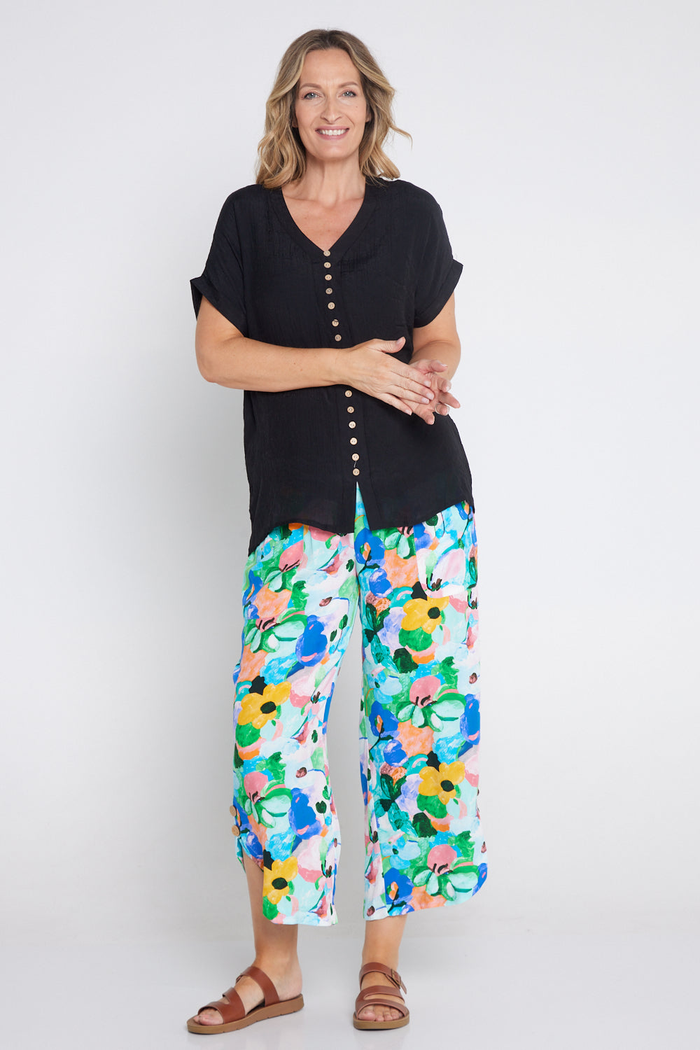 Cartia Pants - Bright Summer Floral