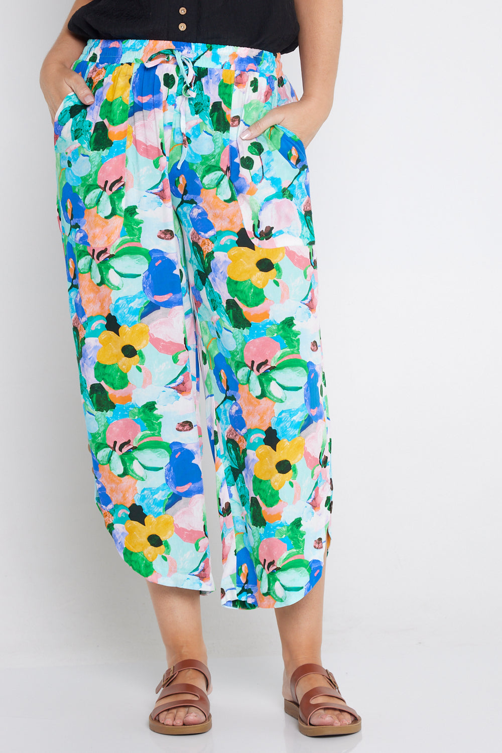 Cartia Pants - Bright Summer Floral