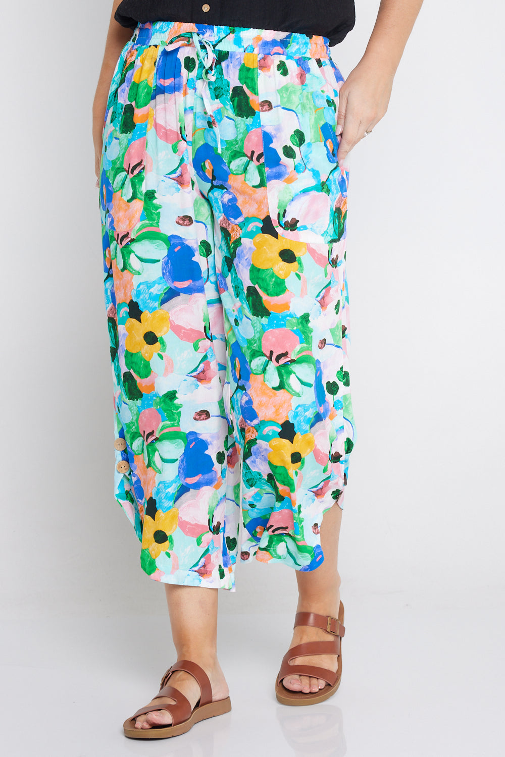 Cartia Pants - Bright Summer Floral