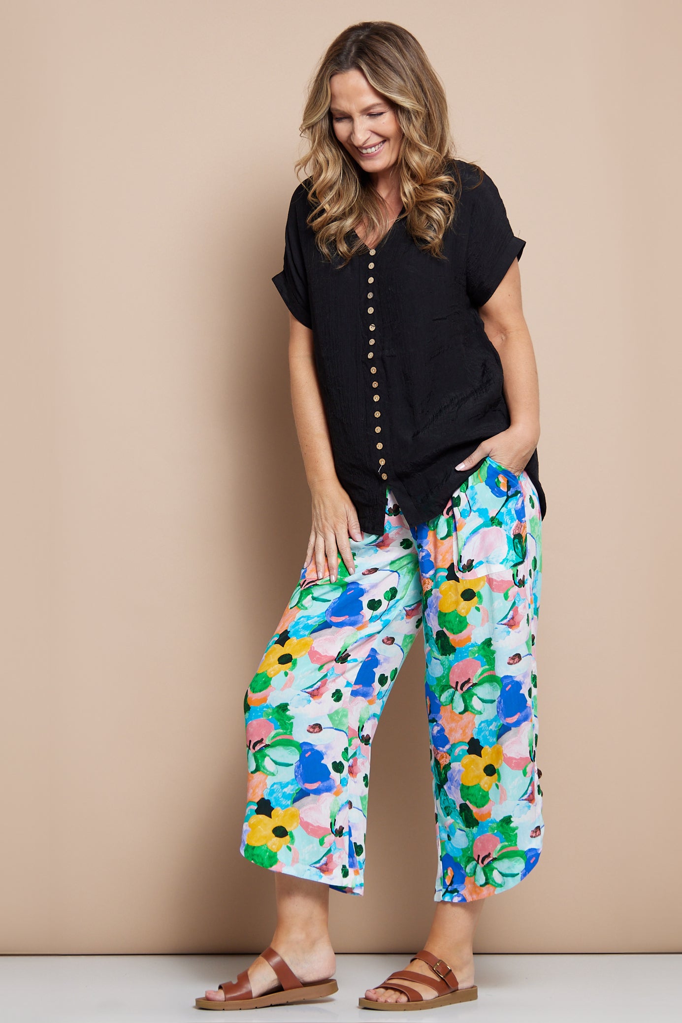 Cartia Pants - Bright Summer Floral