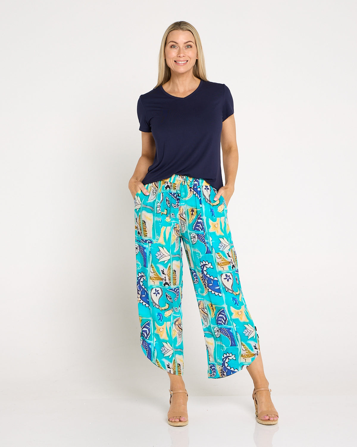 Cartia Pants - Seaside Paisley