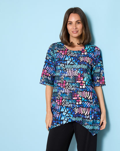 Judith Top - Paua Shell Print