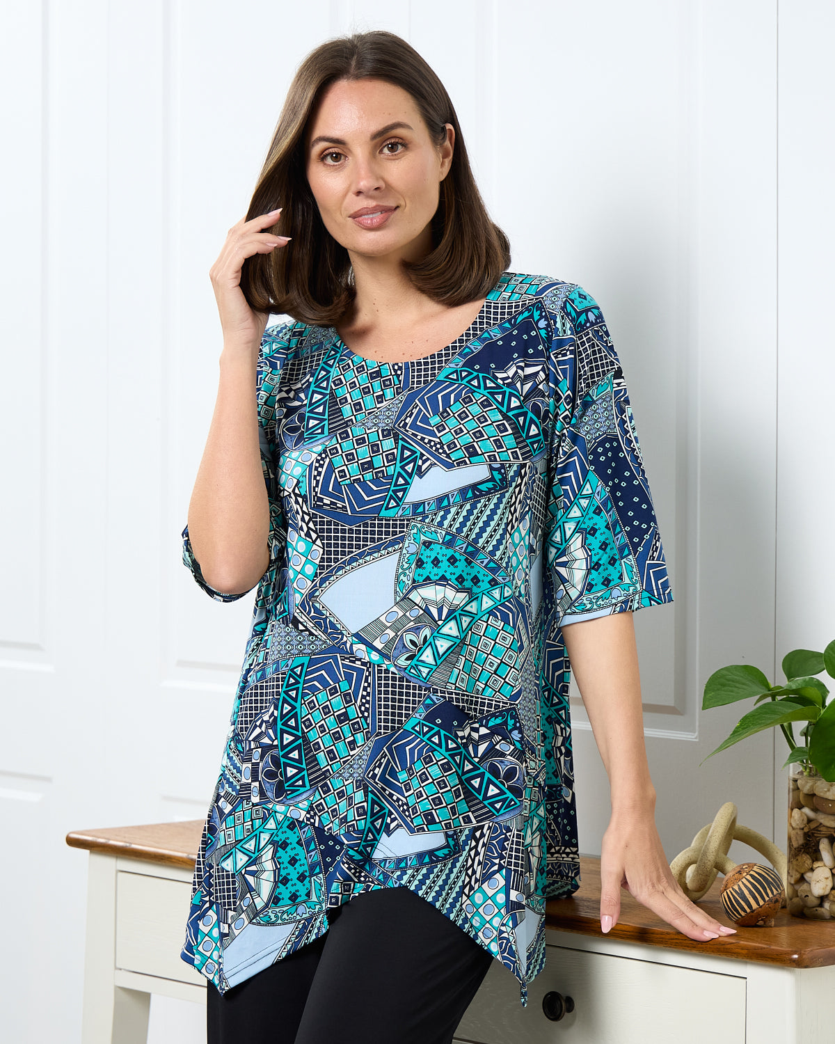 Judith Top - Aquamarine Mosaic