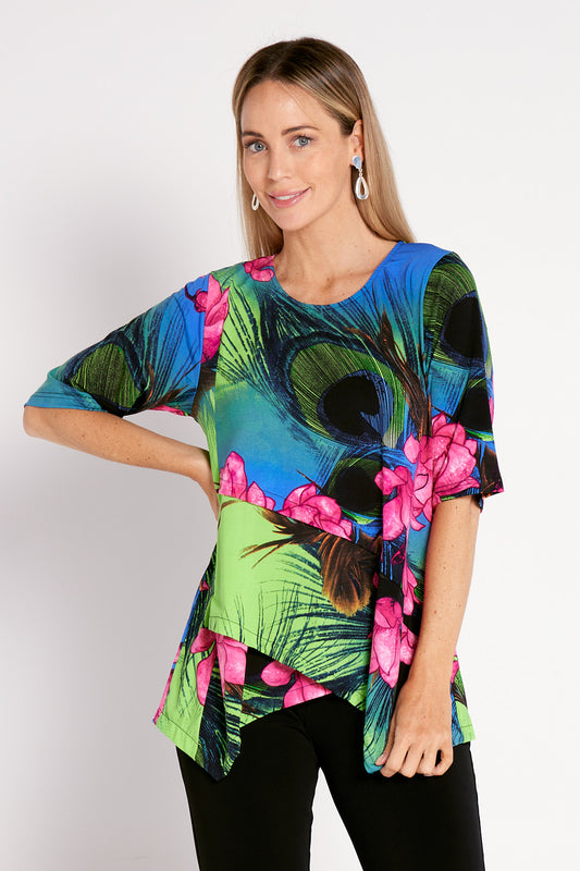 Judith Top - Peacock Floral