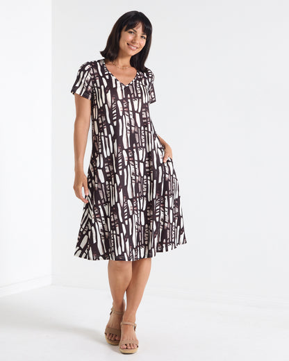 Christobel Dress - Chocolate Sketch