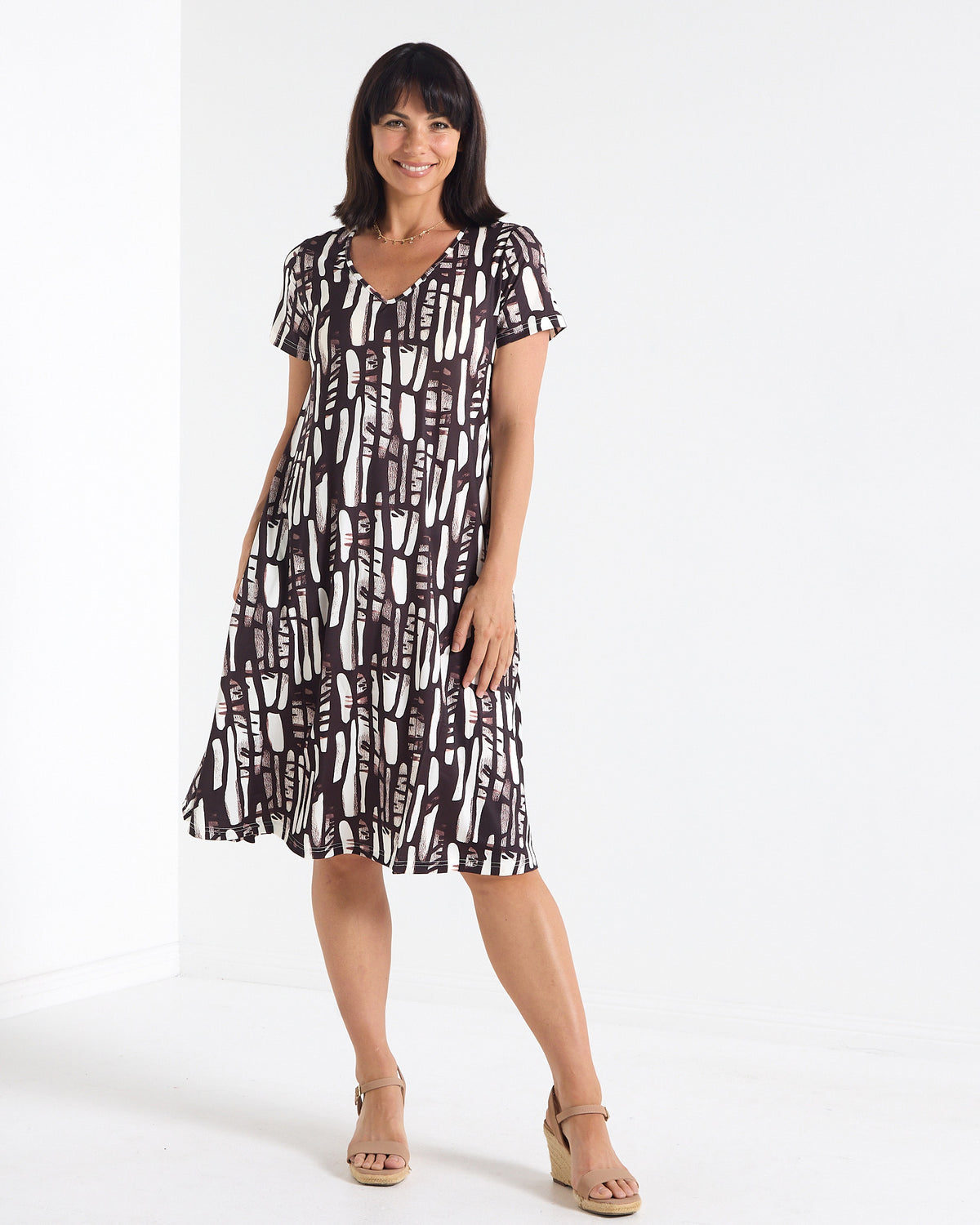 Christobel Dress - Chocolate Sketch