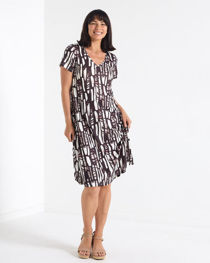 Christobel Dress - Chocolate Sketch