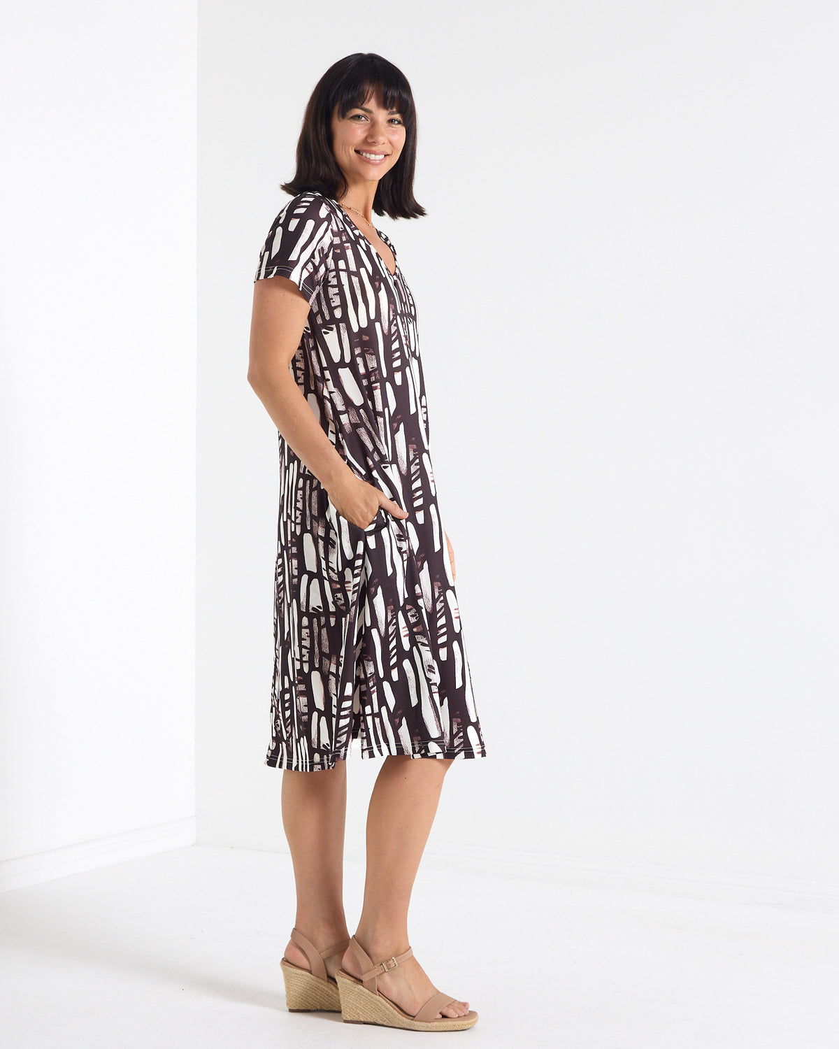 Christobel Dress - Chocolate Sketch