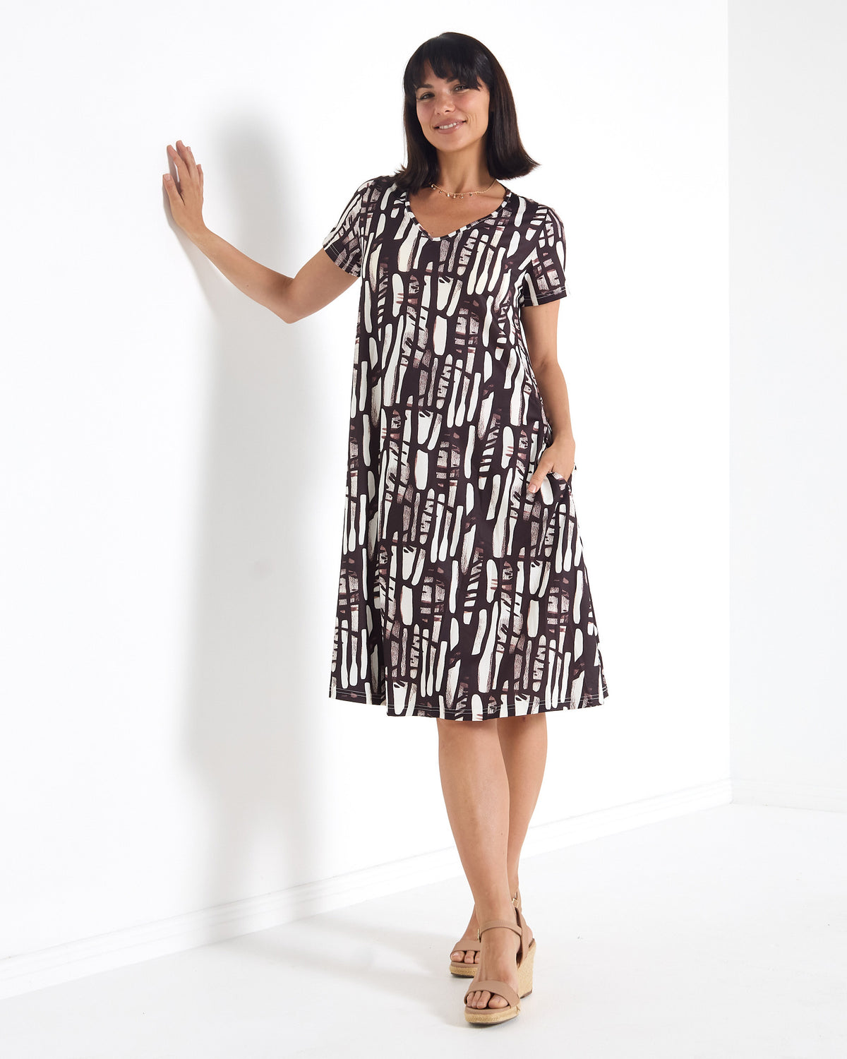 Christobel Dress - Chocolate Sketch
