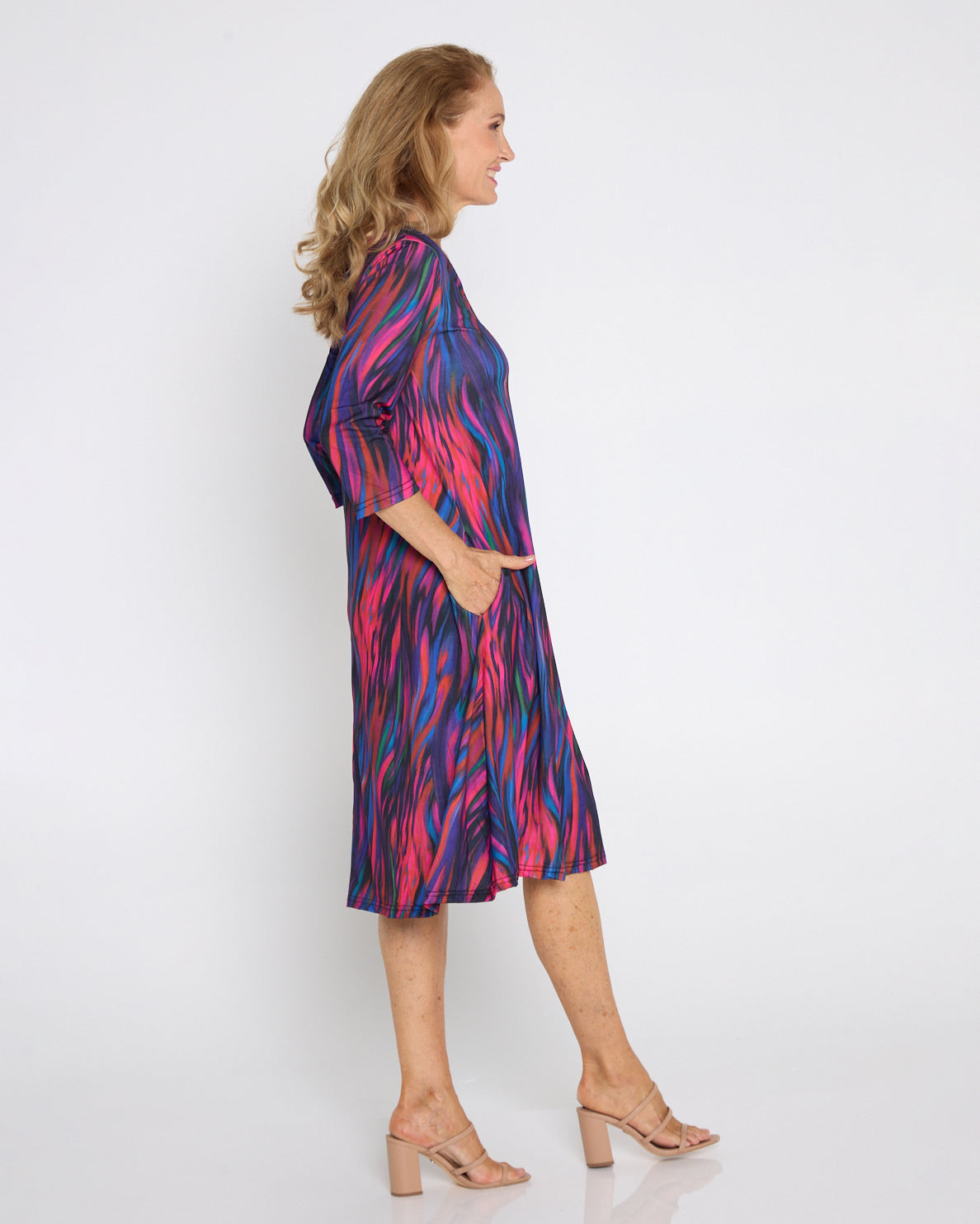 Christobel Sleeved Dress - Evening Blaze