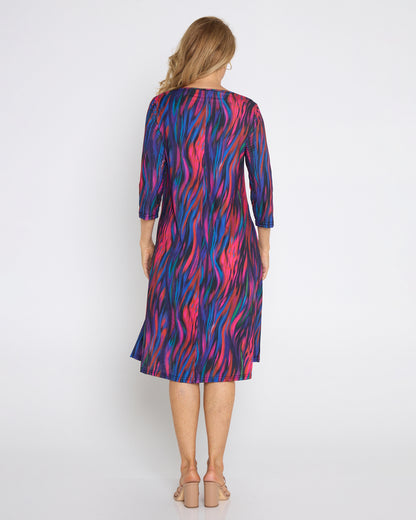 Christobel Sleeved Dress - Evening Blaze