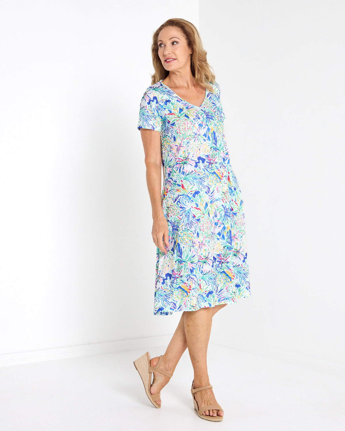 Christobel Jersey Dress - Bright Print