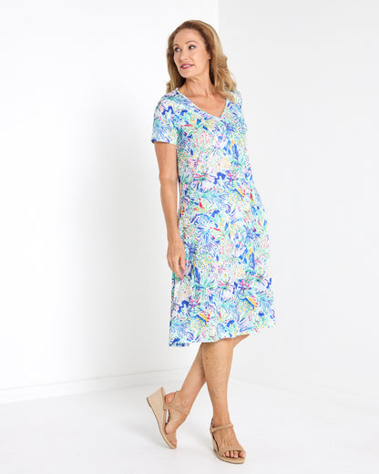 Christobel Jersey Dress - Bright Print
