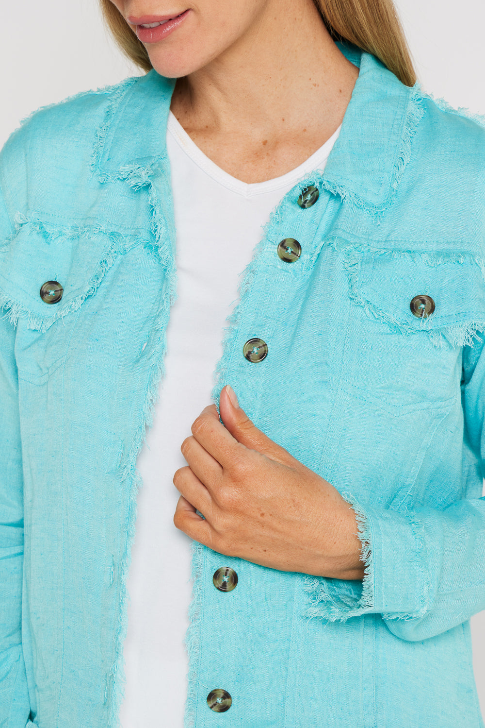 Orientique Essentials Summer Jacket - Aqua