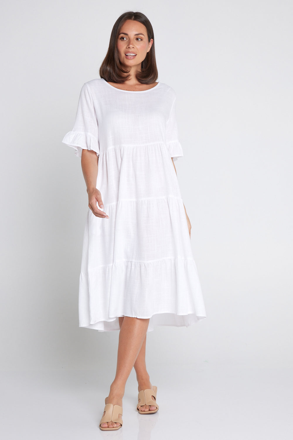 Jackson Linen Dress - White