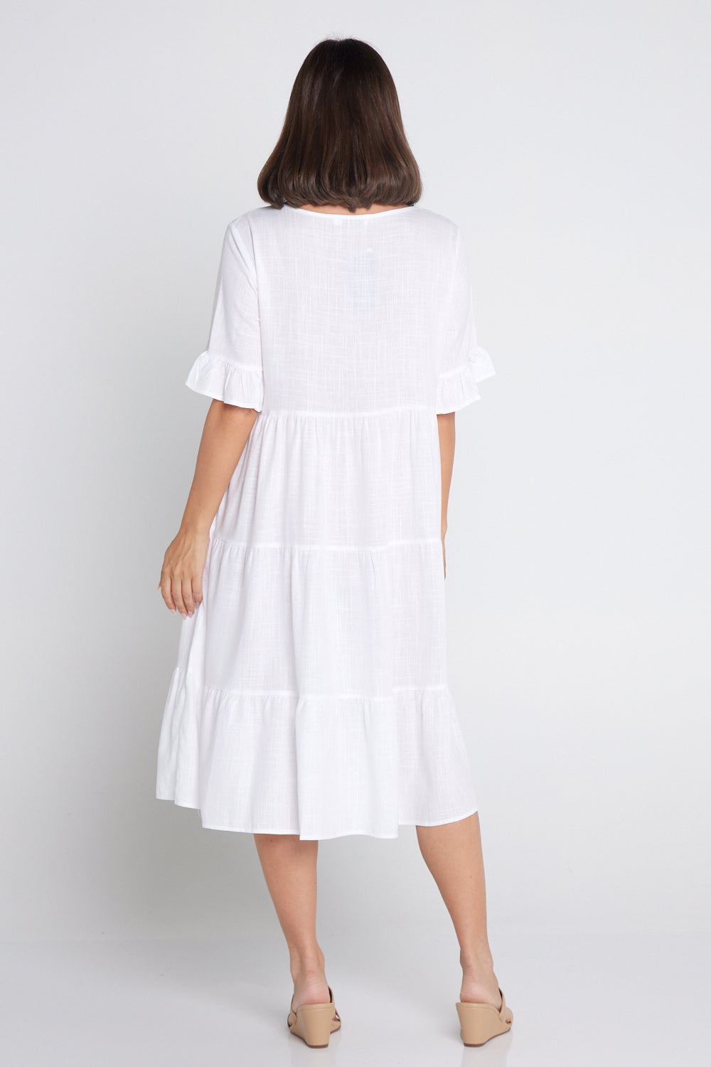 Jackson Linen Dress - White