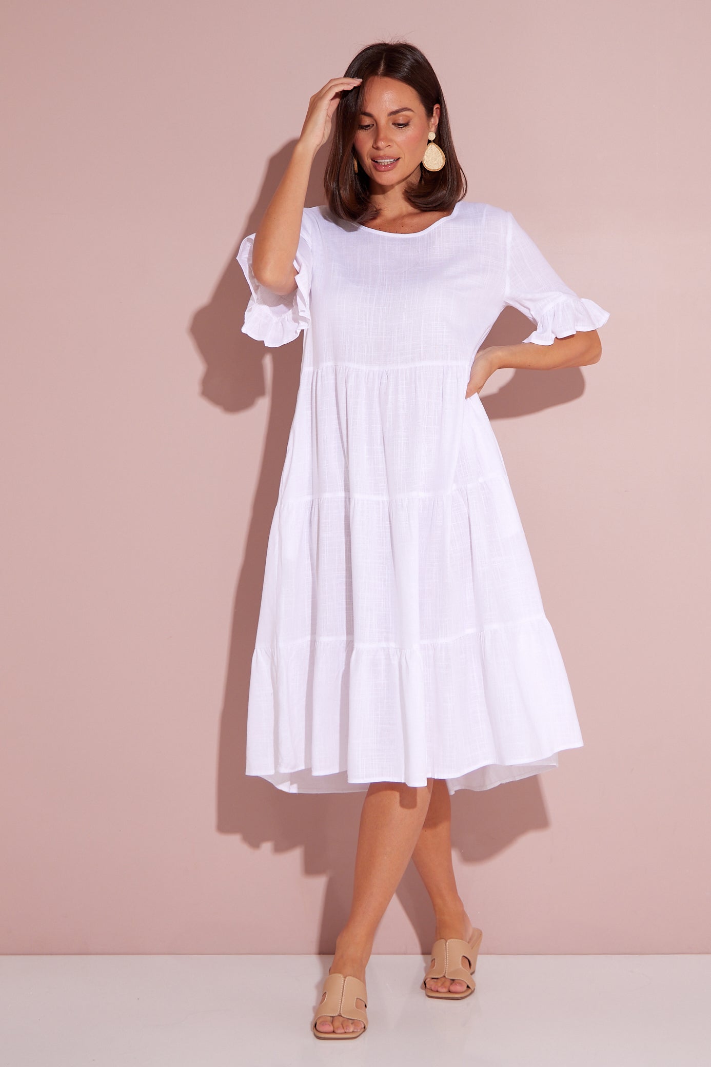 Jackson Linen Dress - White