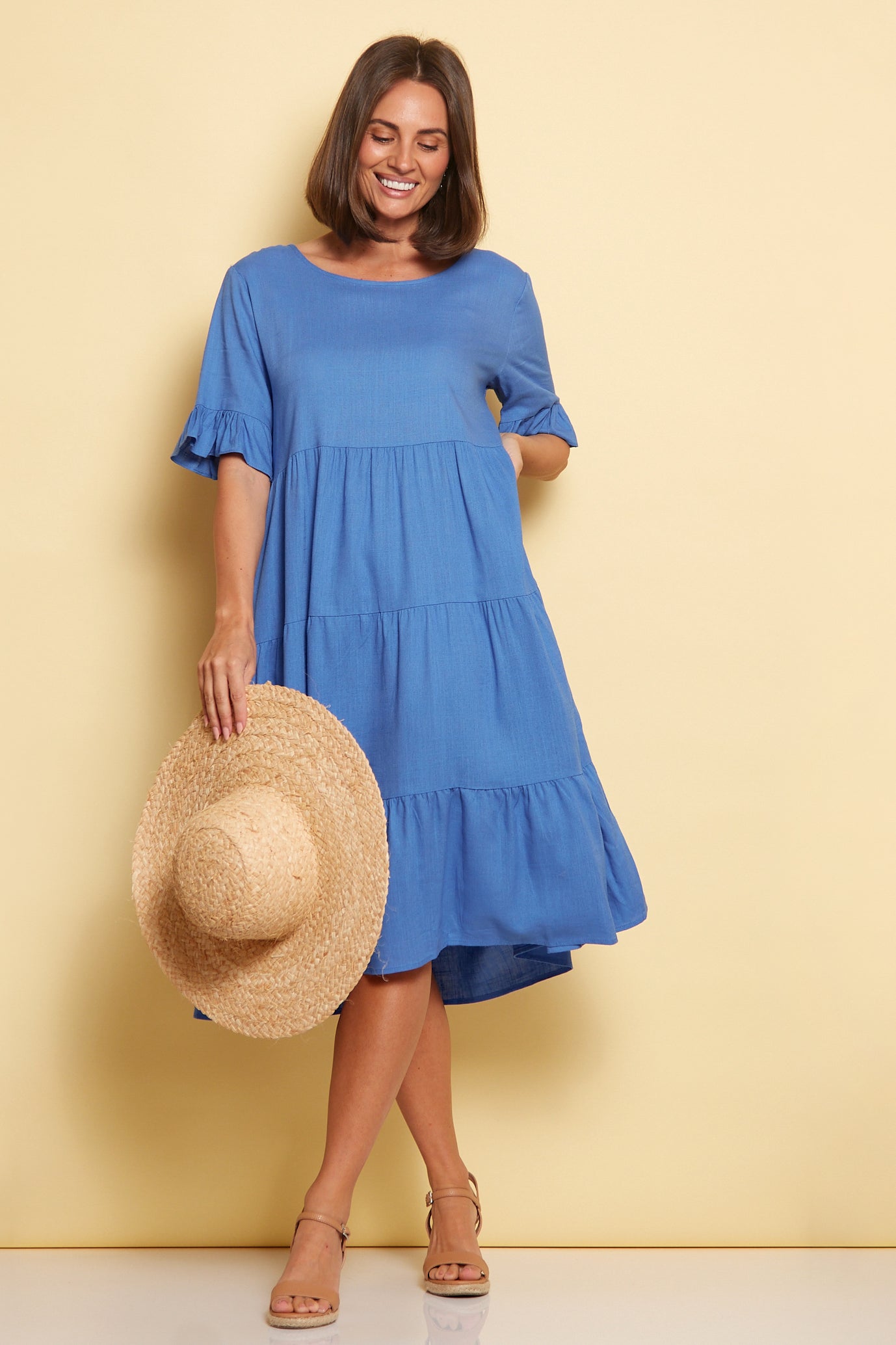 Jackson Linen Dress - Blue