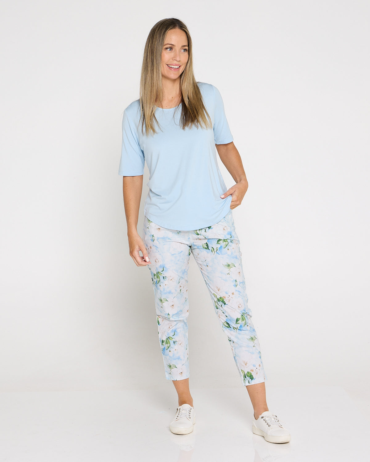 Belinda Modal Tee - Sky Blue