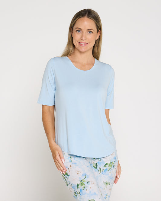 Belinda Modal Tee - Sky Blue